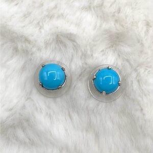 Vintage Silver and Turquoise Blue Earrings Timeless Elegance